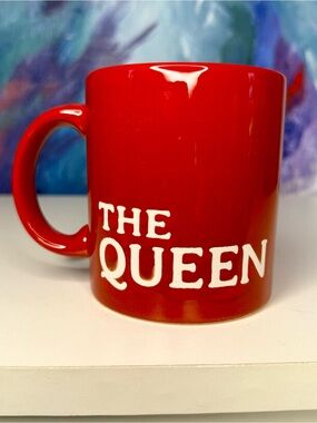 Waechtersbach Germany The Queen Red Mug with White Letters Vintage Coffee Tea